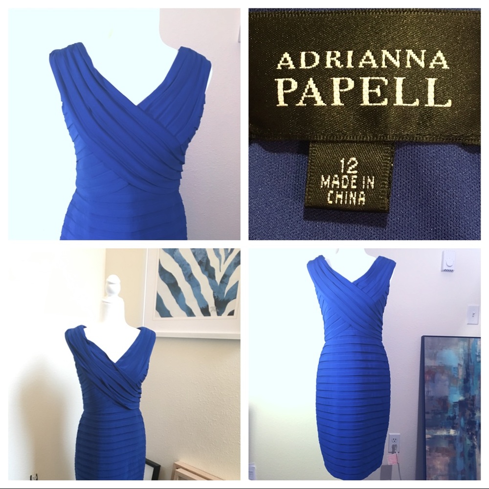 Adrianna Papell Tiered Bodycon Dress 12/14